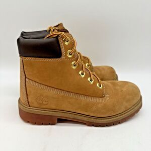 Timberland Classic Waterproof Boots Boy's 4 Wheat Nubuck Primaloft 200g Lace Up